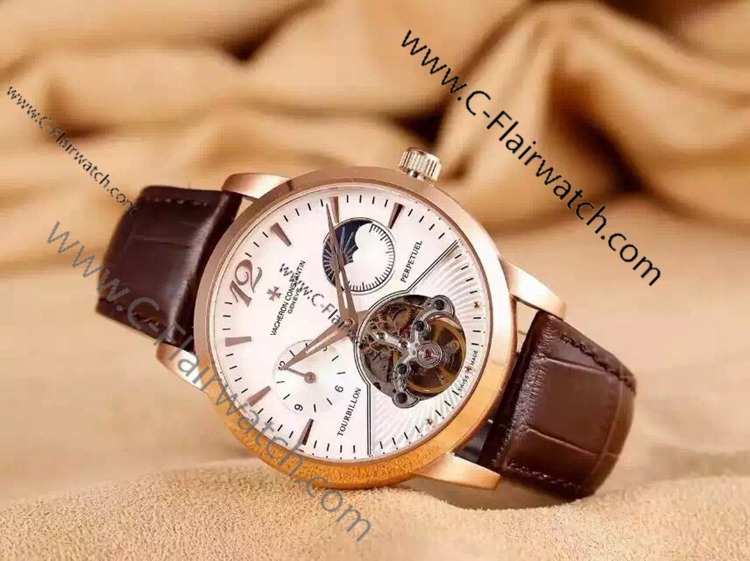 Vacheron Constantin Replica Watch Tourbillon Rose gold&white Vacheron Constantin Replica Watch Tourbillon Rose gold&white